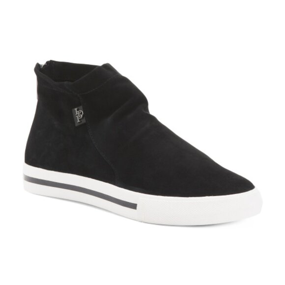 NEW L'AMOUR DES PIEDS Suede Kaila Comfort women Sneaker Booties in black 725 6m3 - Picture 3 of 9